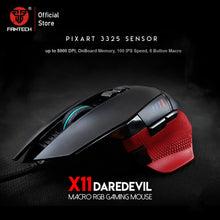 Load image into Gallery viewer, FANTECH X11 8D Macro Adjustable 8000DPI Ergonomic Mouse Gaming Mouse